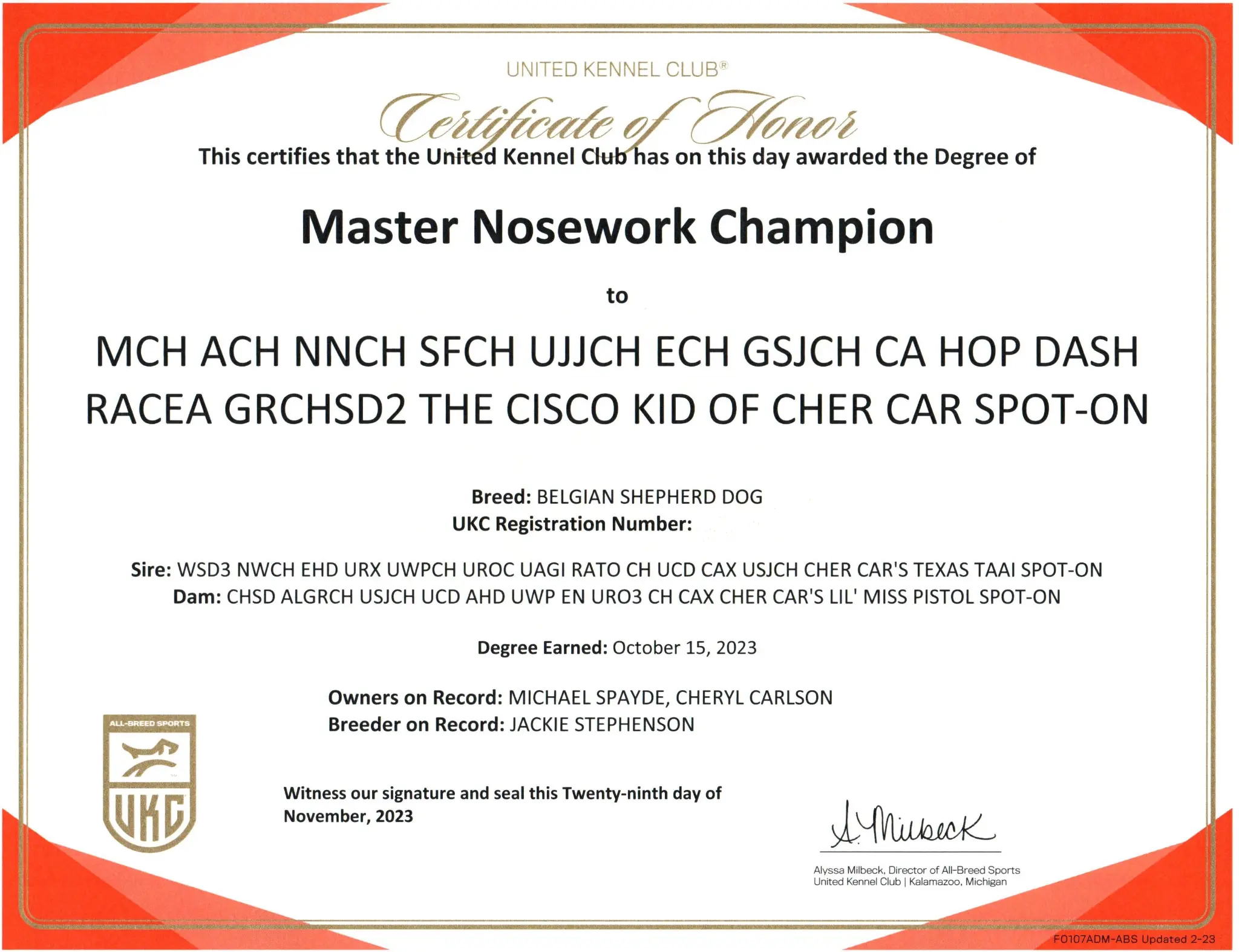 Master Champion (MCH)